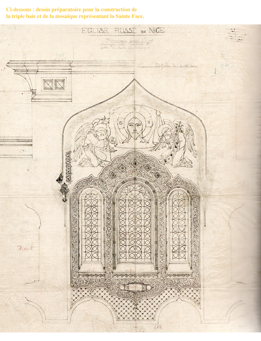 croquis pour la cathédrale orthodoxe russe à Nice