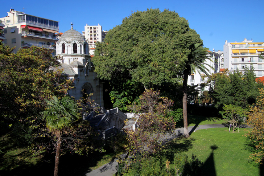 jardins de la cathédrale orthodoxe russe à Nice